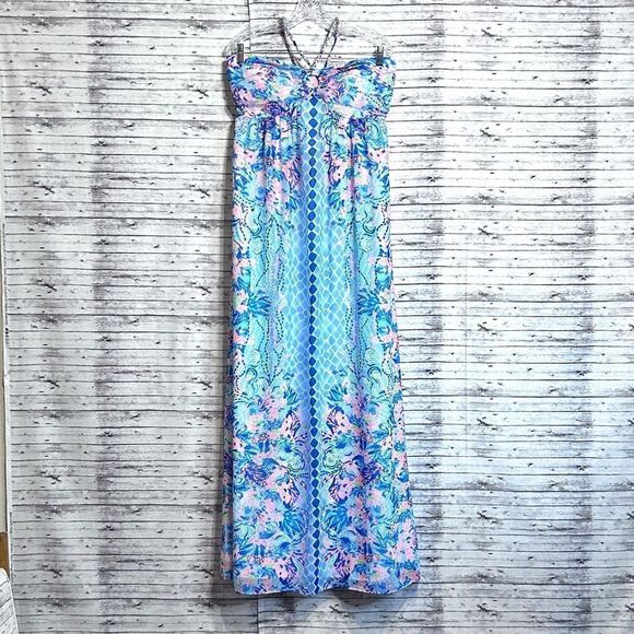 Lilly Pulitzer Viv Maxi Dress Hidden Treasure Engineered - Picture 1 of 11